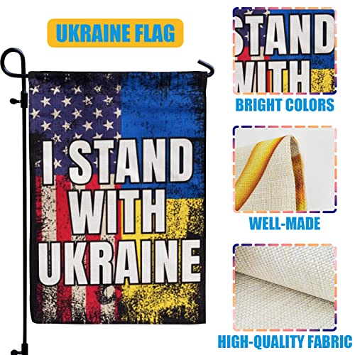 Ukraine Garden Flag , I Stand WIth Ukraine USA American Flag