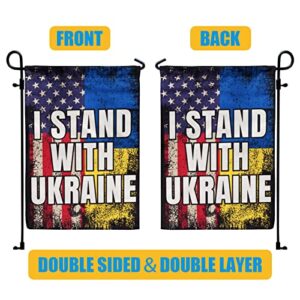 Ukraine Garden Flag , I Stand WIth Ukraine USA American Flag