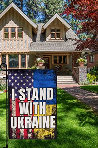 Ukraine Garden Flag , I Stand WIth Ukraine USA American Flag