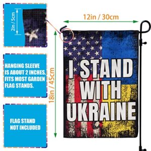 Ukraine Garden Flag , I Stand WIth Ukraine USA American Flag