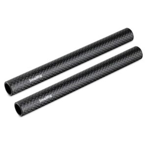 smallrig 15mm carbon fiber rod for 15mm rod support system (non-thread), 6 inches long, pack of 2-1872
