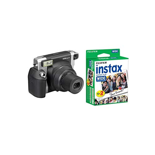 Fujifilm Instax Wide 300 Instant Film Camera (Black) and Instax Wide Instant Film, 20 Exposures