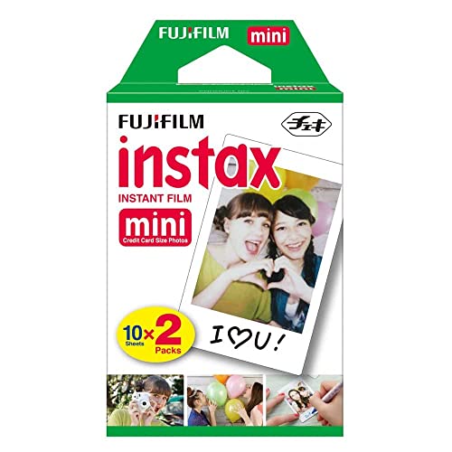 Fujifilm INSTAX Mini Instant Film 2 Pack = 20 Sheets (White) for Fujifilm Mini 8 & Mini 9 Cameras, Model:4332059078