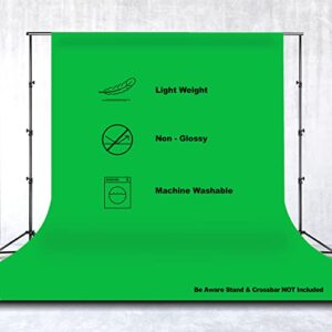 Julius Studio 10 x 12 ft. Green Chromakey Backdrop Screen Photo Background, Premium Synthetic Fabric 150 GSM Thicker Material, Professional Photography Video Studio, Events, Streaming, JSAG474