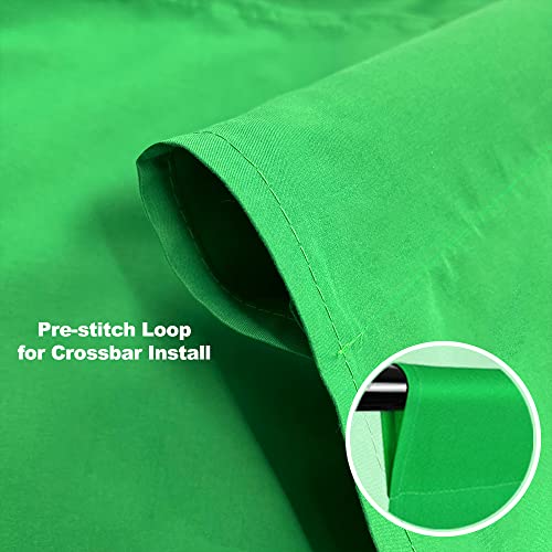 Julius Studio 10 x 12 ft. Green Chromakey Backdrop Screen Photo Background, Premium Synthetic Fabric 150 GSM Thicker Material, Professional Photography Video Studio, Events, Streaming, JSAG474
