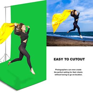 Julius Studio 10 x 12 ft. Green Chromakey Backdrop Screen Photo Background, Premium Synthetic Fabric 150 GSM Thicker Material, Professional Photography Video Studio, Events, Streaming, JSAG474