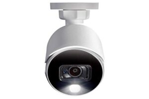 lorex indoor/outdoor 4k analog security camera, add-on bullet camera for wired surveillance system, active deterrence and color night vision, 1 bullet camera
