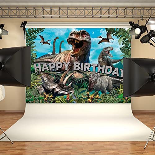 Dinosaur Backdrop,7x5FT Dinosaurs Background Dinosaur Birthday Backdrop Party Decor Dinosaur World Banner Dinosaur Theme Birthday Party Backdrop Supplies for Kids