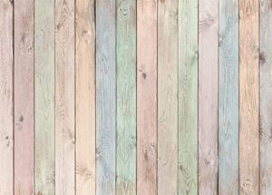 beleco 7x5ft fabric colorful wood backdrop easter pastel colored wood planks photography backdrop easter decor birthday party baby shower boy girl portrait photoshoot baby kids photo background props