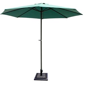 Giantex 30lbs Patio Market Umbrella Base, Heavy Duty Outdoor Stand, Cast Iron Tube Umbrella Holder for Garden Beach, Classic Square Umbrella Standing Deck Porch