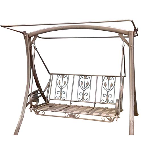 Garden Winds Replacement Canopy Top Cover for The Victoria Island Swing - Standard 350 - Floral Gray