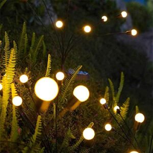 molice solar swaying lights,outdoor waterproof solar powered firefly lights,solar decorative landscape lights solar garden lights for pathway yard, warm white(6 pack)