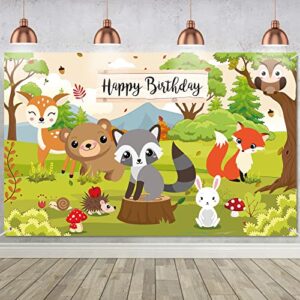 woodland party supplies woodland birthday backdrop forest friends banner background woodland forest photo booth props for baby shower boys girls birthday fall theme party decorations