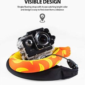 Ringke Waterproof Float Strap (2 Pack), Underwater Floating Strap, Wristband, Hand Grip, Lanyard Compatible with Camera, Phone, Key and Sunglasses (Palm Leaves & Banana)