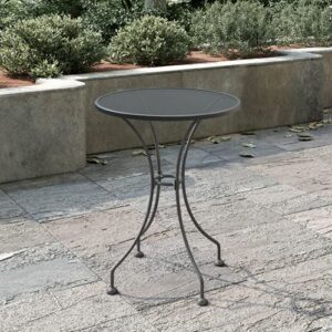 Royal Garden Metal Patio Outdoor Bistro Table - Nova Collection - 24" Patio Bistro Table - Outdoor Patio Table - Industrial Steel Mesh