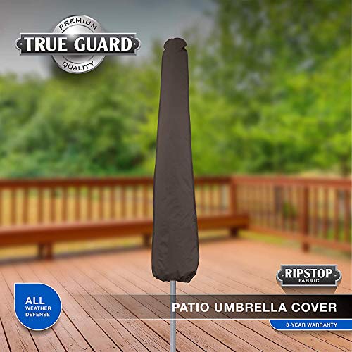 True Guard Patio Furniture Covers Waterproof Heavy Duty - Umbrella Cover, 600D Rip-Stop, Fade/Stain/UV Resistant for Outdoor Patio Furniture, Dark Brown