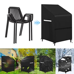 HCFGS Patio Chair Covers Waterproof, 210D Patio Furniture Covers Waterproof for Chairs, Heavy Duty Outdoor Lawn Patio Furniture Covers (27" W x 48.5" D x 33" H）