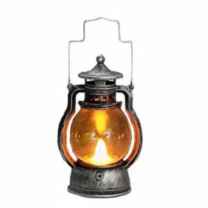 Hanging LED Lights Outdoor Landscape Lanterns with Retro Design for Patio, Yard, Garden and Pathway Decoration (Bronze Silver)