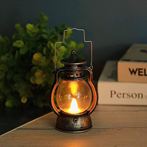 Hanging LED Lights Outdoor Landscape Lanterns with Retro Design for Patio, Yard, Garden and Pathway Decoration (Bronze Silver)