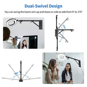 Selens Wall Mount Triangle Boom Arm-Max Length 5.9 Feet/180cm , 180° Flexible Rotation Camera Wall Mount for Photography Strobe Light, Ring Light, Umbrella Softbox, Reflector (Black)