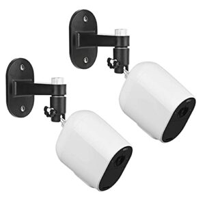 2pack security wall mount for arlo pro, arlo pro 2, arlo ultra, arlo pro 3, arlo go, arlo essential spotlight camera, adjustable indoor/outdoor mounting bracket for your surveillance camera (black)