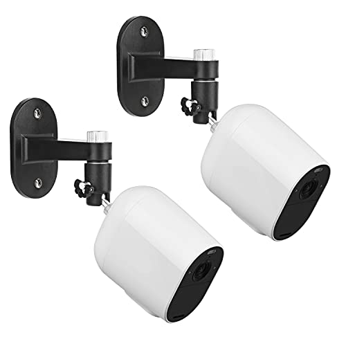 2Pack Security Wall Mount for Arlo Pro, Arlo Pro 2, Arlo Ultra, Arlo Pro 3, Arlo Go, Arlo Essential Spotlight Camera, Adjustable Indoor/Outdoor Mounting Bracket for Your Surveillance Camera (Black)