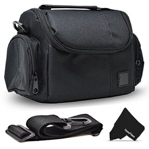 well padded fitted compact medium dslr camera case bag w/ zippered pockets and accessory compartments for canon eos rebel t8i t7 t7i t6i t6s t5i t5 t4i t3i sl1 eos 90d 80d 0d 60d 7d 6d 5d 750d 700d