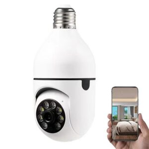 2022 New Light Bulb Camera, Wireless WiFi Full HD 5MP Security Light Bulb Camera, 360 Panoramic IP Camera, 1080P 2.4GHz Indoor Outdoor WiFi Camera with Real-time Motion Detection, Alerts, Night Vision