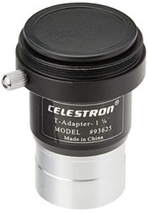 celestron 93625 1.25 inch universal slr or dslr camera t-adapter, silver/black