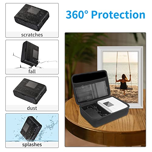 HESPLUS Shockproof Hard Storage Case for Canon Selphy CP1500 CP1300 CP1200 Wireless Color Photo Printer