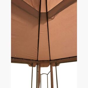 Garden Winds Replacement Canopy Top Cover for The Cottleville Gazebo - Standard 350 - Stripe Stone