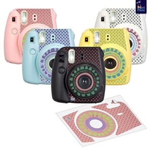 Fuji Film Instax Mini 9 Instant Camera Lime Green with Carrying Case + Fuji Instax Film Value Pack (40 Sheets) Accessories Bundle, Color Filters, Photo Album, Assorted Frames, Selfie Lens + More