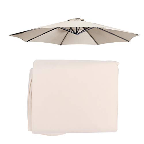 Patio Umbrella Replacement Canopy：Cabilock 9ft Market Table Umbrella Canopy Umbrella Top Hanging Umbrellas for Party Beach Camping Garden (Beige ã€Canopy Only)