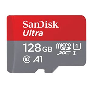 SanDisk 128GB Ultra microSDXC UHS-I Memory Card with Adapter - Up to 140MB/s, C10, U1, Full HD, A1, MicroSD Card - SDSQUAB-128G-GN6MA