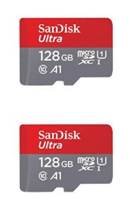 sandisk 128gb x2 (256gb) microsd hc ultra uhs-1 memory card