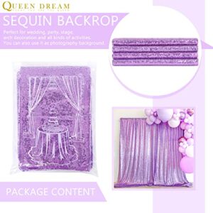 Light Purple Sequin Backdrop Curtains 2 Panels 2FTx8FT Photo Backdrop Glitter Birthday Party Curtains