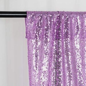 Light Purple Sequin Backdrop Curtains 2 Panels 2FTx8FT Photo Backdrop Glitter Birthday Party Curtains