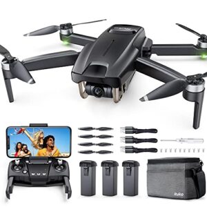 ruko mini drones with camera for adults 4k, 3 batteries 90 mins long flight time, gps features, brushless motor, return to home, light weight 245g, drone for beginners, 5ghz wifi live video transmission
