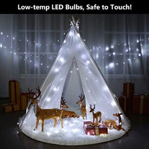 BrizLabs Cool White Fairy String Lights, 2 Pack 17.48ft 50 LED Fairy Lights Battery Operated, 8 Modes Starry Fairy Lights with Remote Mini Twinkle Lights for DIY Bedroom Christmas Tree Birthday Party