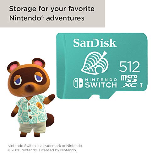 SanDisk 512GB microSDXC Card Licensed for Nintendo Switch - SDSQXAO-512G-GNCZN