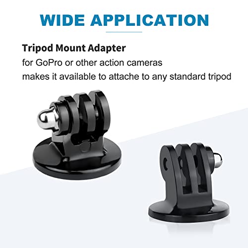 YALLSAME Tripod Mount for GoPro Tripod Mount Adapter with 1/4 Inch -20 Tripod Stud Accessories Compatible with GoPro Hero 2018 11 10 9 8 7 6 5 4 3 3+ 2 1 Session Fusion MAX DJI OSMO Action Camera