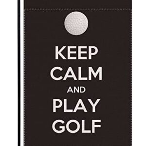 Uanvaha golf ball Garden Flag Decor keep calm play golf poster Burlap Banner Flags for Yard House Lawn Patio Outdoor Decorations 12.5X18 Inch