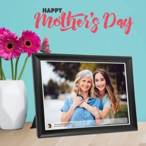 FRAMEO 10.5 Inch Smart WiFi Digital Photo Frame 1920x1280 FHD IPS LCD Touch Screen, Auto-Rotate, 32GB Storage, Support SD Card & USB Drive, Share Moments Instantly via Frameo App from Anywhere