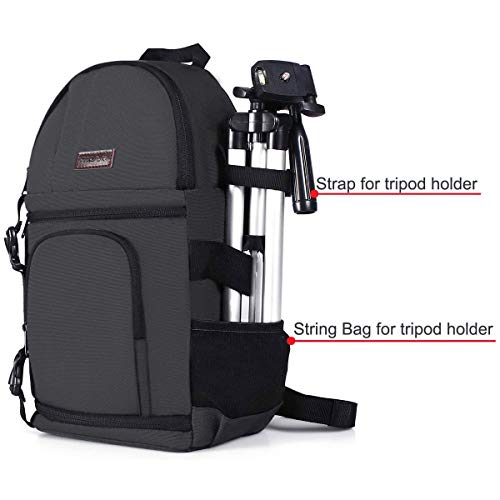 MOSISO Camera Sling Bag, DSLR/SLR/Mirrorless Camera Case Shockproof Photography Camera Backpack with Tripod Holder & Removable Modular Inserts Compatible with Canon/Nikon/Sony/Fuji, Space Gray