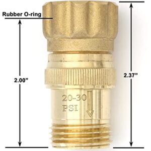 Vibrant Yard Co. LLC 25 psi Pressure Regulator for Drip Irrigation System with Hose Thread – Heavy Duty Lead-Free Brass