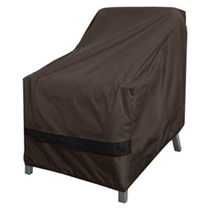 true guard water resistant heavy duty patio furniture covers, fade/stain/uv resistant for outdoor patio furniture, 600d rip-stop, dark brown