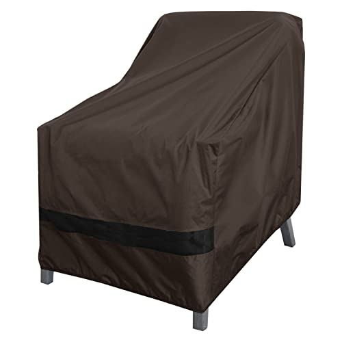 True Guard Water Resistant Heavy Duty Patio Furniture Covers, Fade/Stain/UV Resistant for Outdoor Patio Furniture, 600D Rip-Stop, Dark Brown