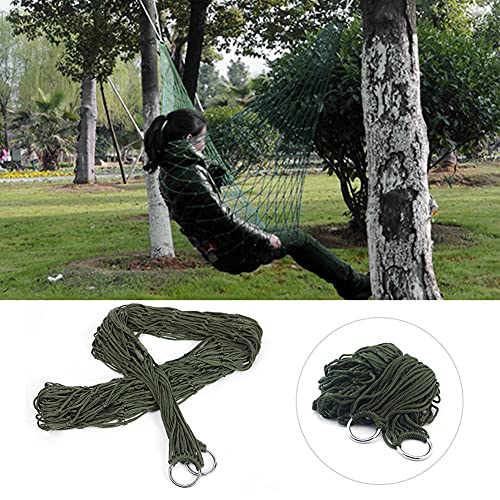 Outdoor Rope Hammock Hanging Rope Hammock Chair Swing Seat, Comfortable Hanging Bed for Patio Porch Garden Backyard Lounging Outdoor