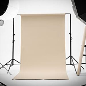 Kate Seamless Paper Backdrop for Photography Beige Cream Photo Backdrop Paper (53''x16.4' Ivorine)