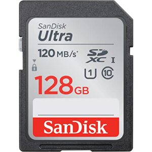 sandisk 128gb ultra sdxc uhs-i memory card – 120mb/s, c10, u1, full hd, sd card – sdsdun4-128g-gn6in